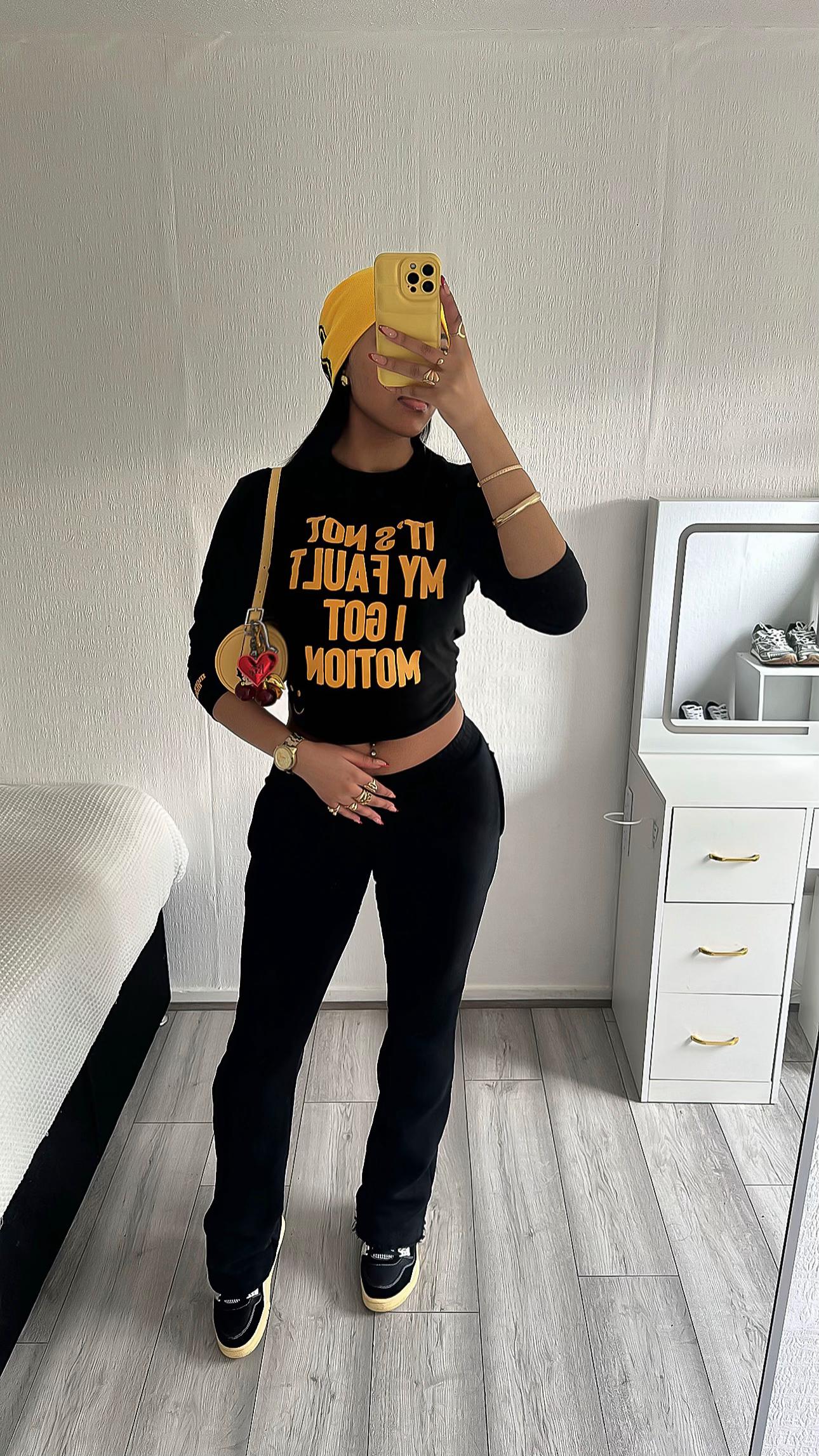 WIZ LONG SLEEVE TEE - BLACK/YELLOW