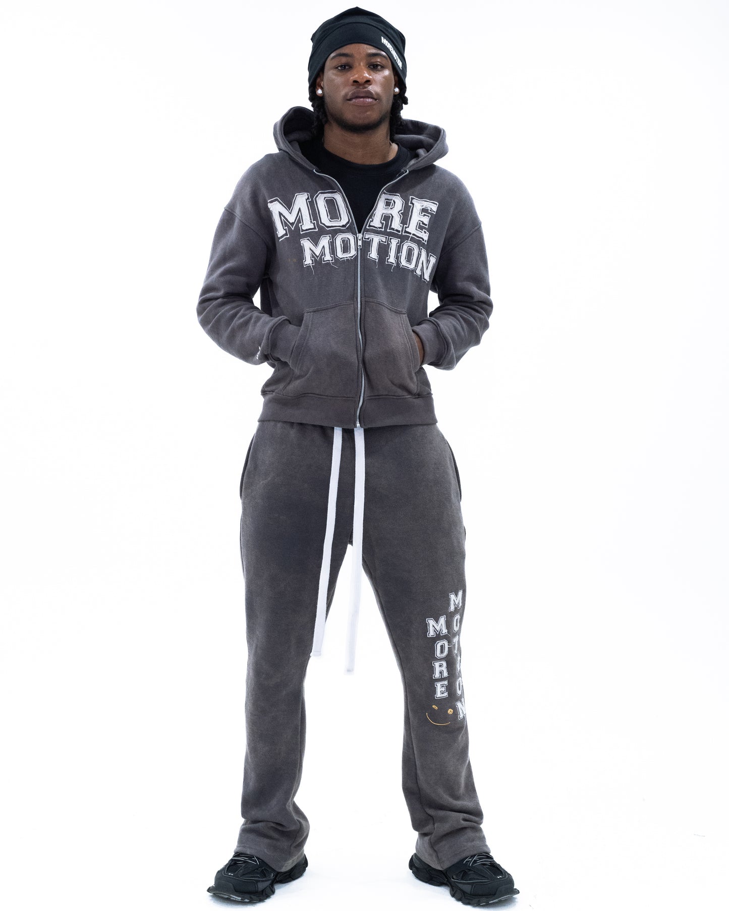 MM DIRTY GREY ZIP HOODIE