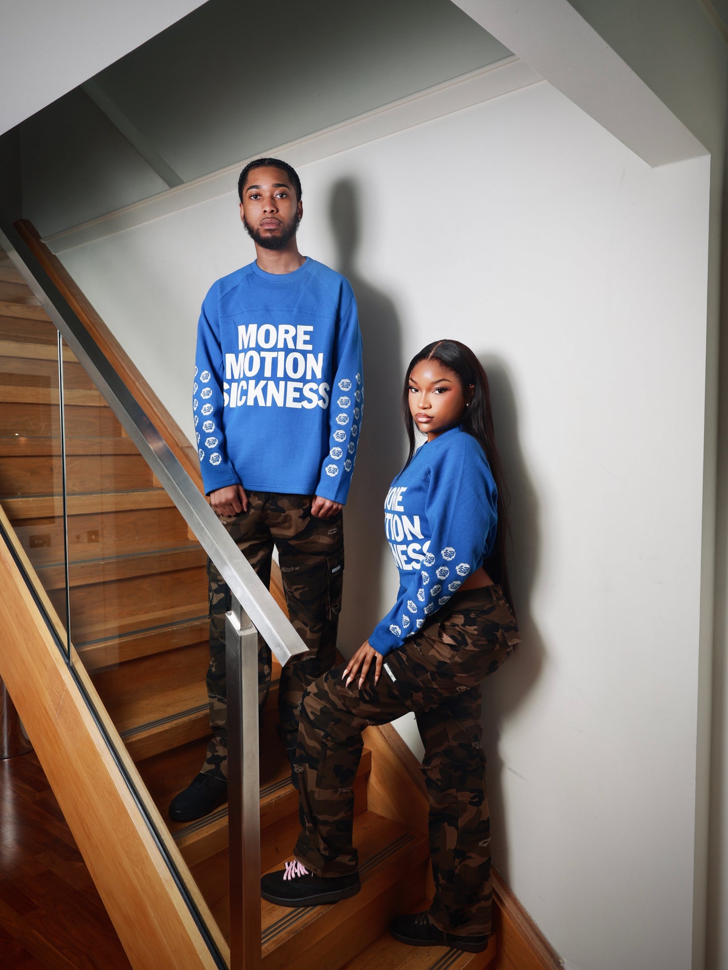 MMS WAFFLE L/S TEE - BLUE