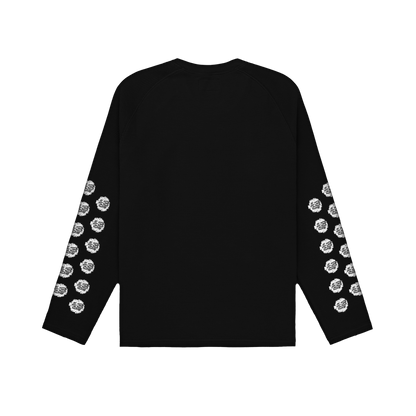 MMS WAFFLE L/S TEE - BLACK