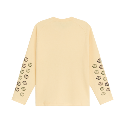 MMS WAFFLE L/S TEE - CREAM/CAMO