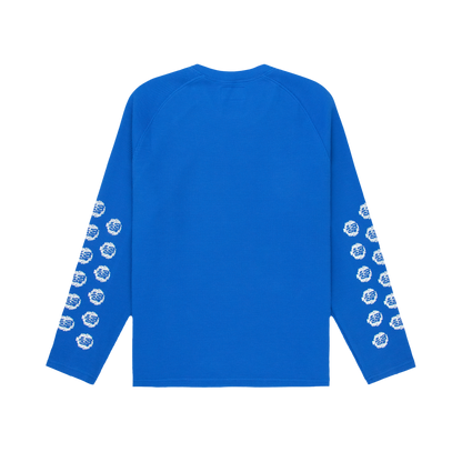 MMS WAFFLE L/S TEE - BLUE (PRE-ORDER SHIPS IN 2 WORKING DAYS