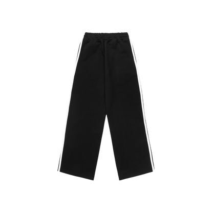 STRIPED VOLCANO JOGGERS - BLACK