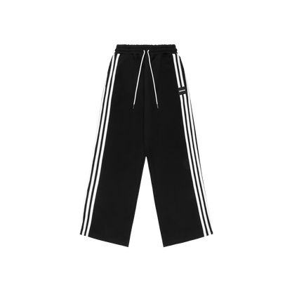 STRIPED VOLCANO JOGGERS - BLACK