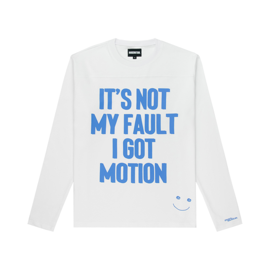 WIZ LONG SLEEVE TEE - WHITE/BLUE