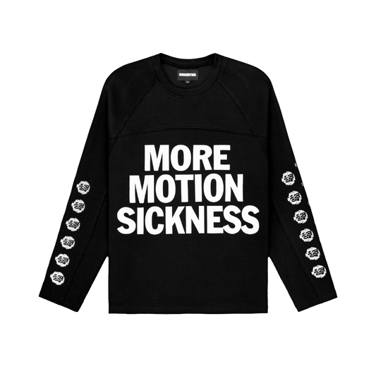 MMS WAFFLE L/S TEE - BLACK
