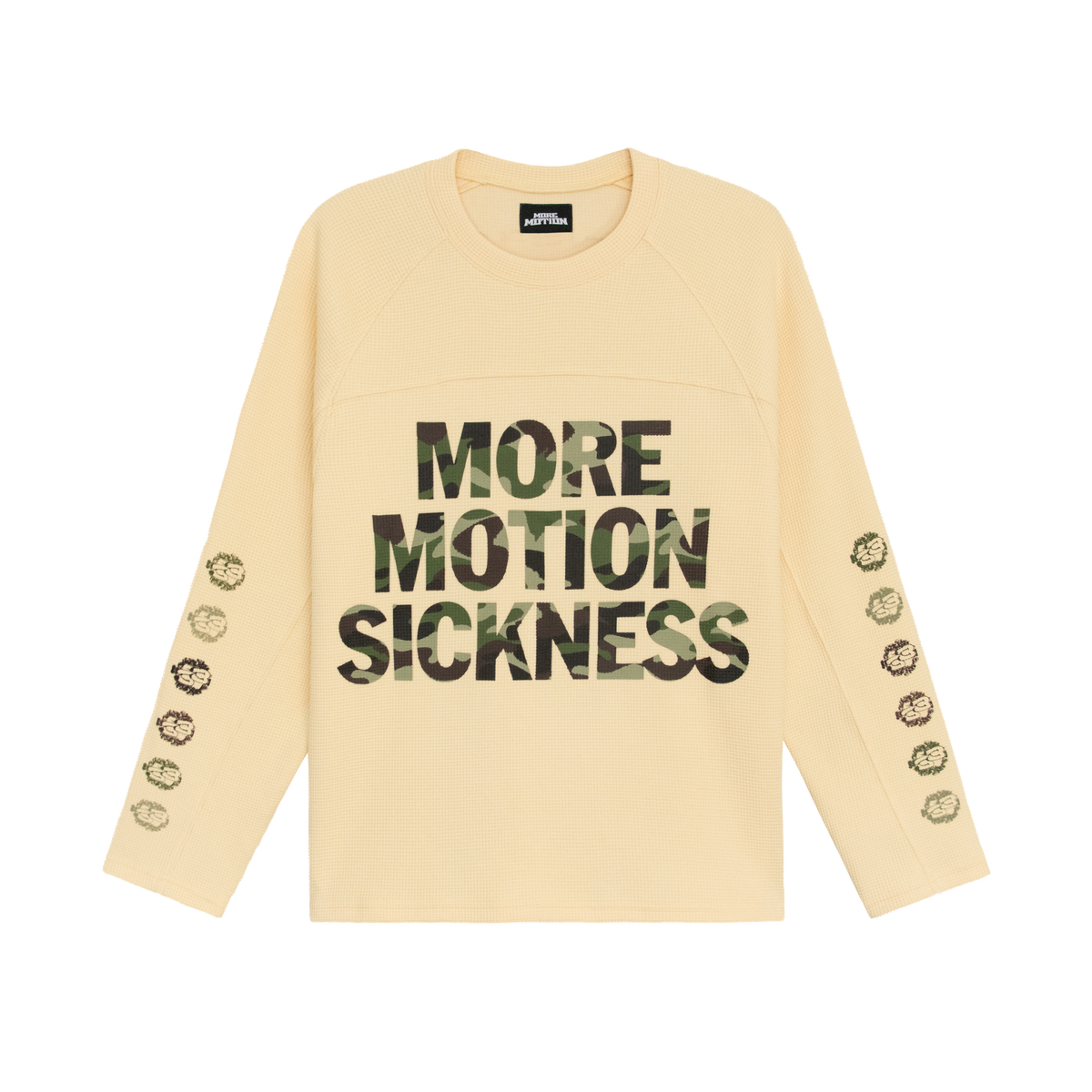 MMS WAFFLE L/S TEE - CREAM/CAMO