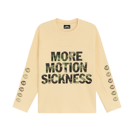 MMS WAFFLE L/S TEE - CREAM/CAMO
