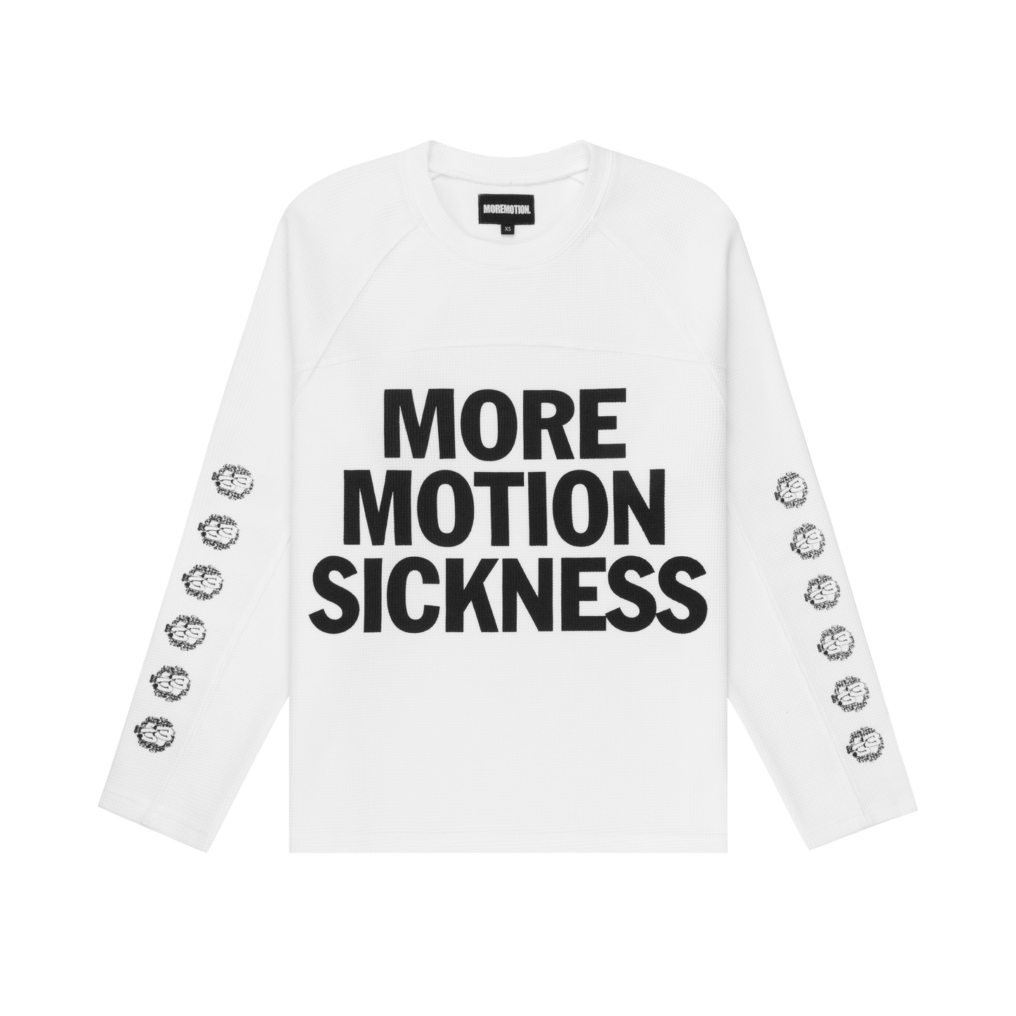 MMS WAFFLE L/S TEE - WHITE (PRE-ORDER SHIPS IN 2 WORKING DAYS