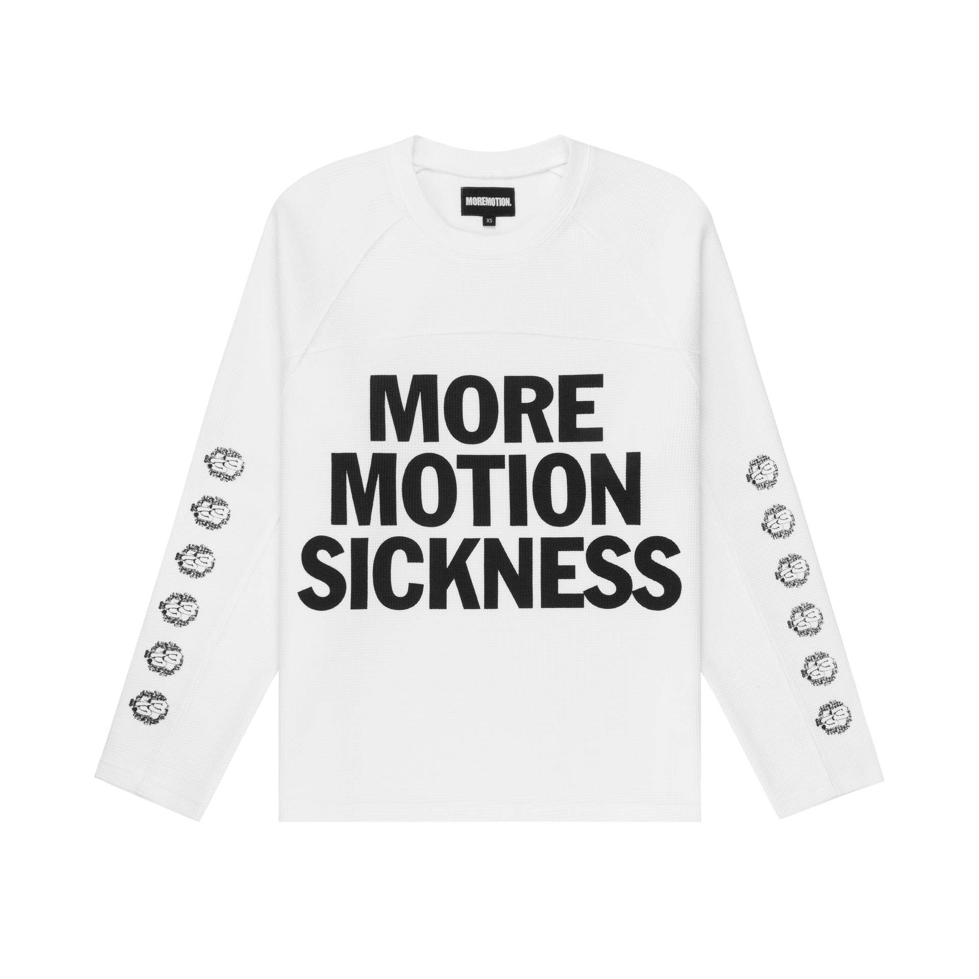 MMS WAFFLE L/S TEE - WHITE (PRE-ORDER SHIPS IN 9 WORKING DAYS