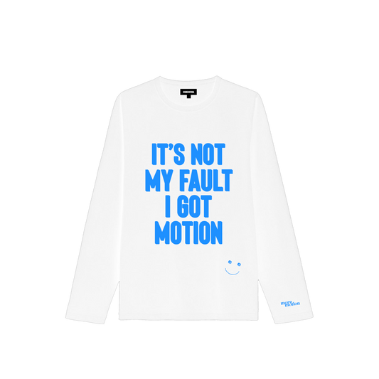 WIZ LONG SLEEVE TEE - WHITE/BLUE