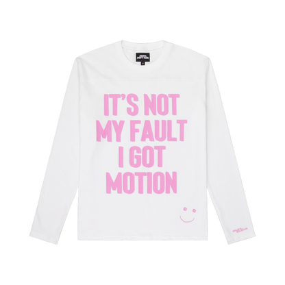 WIZ LONG SLEEVE TEE - WHITE/PINK