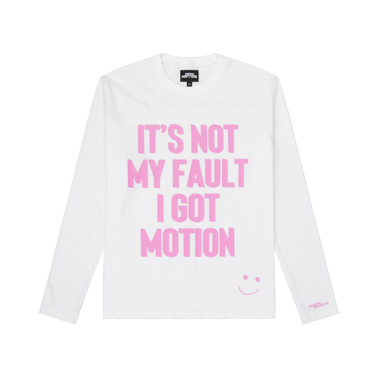 WIZ LONG SLEEVE TEE - WHITE/PINK