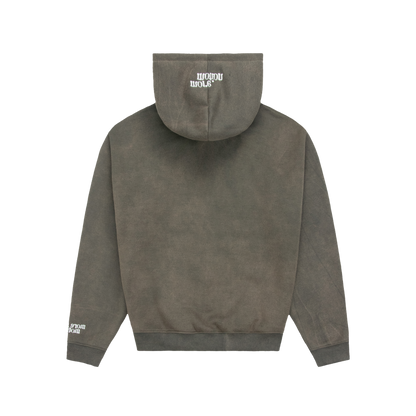 MM DIRTY GREY ZIP HOODIE